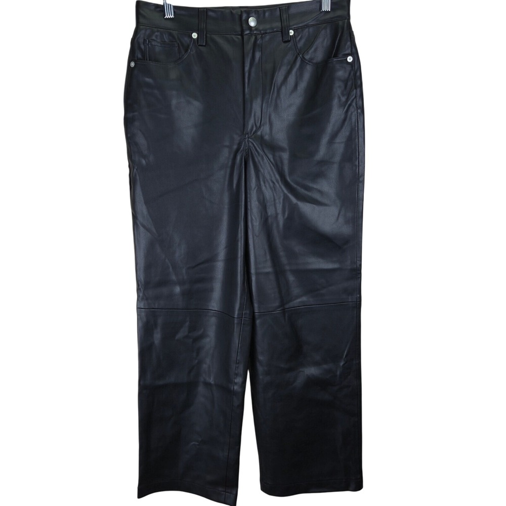 BLANKNYC The Baxter Ribcage‎ Straight Leg Womens Faux Leather Pant 29 Biker Mob